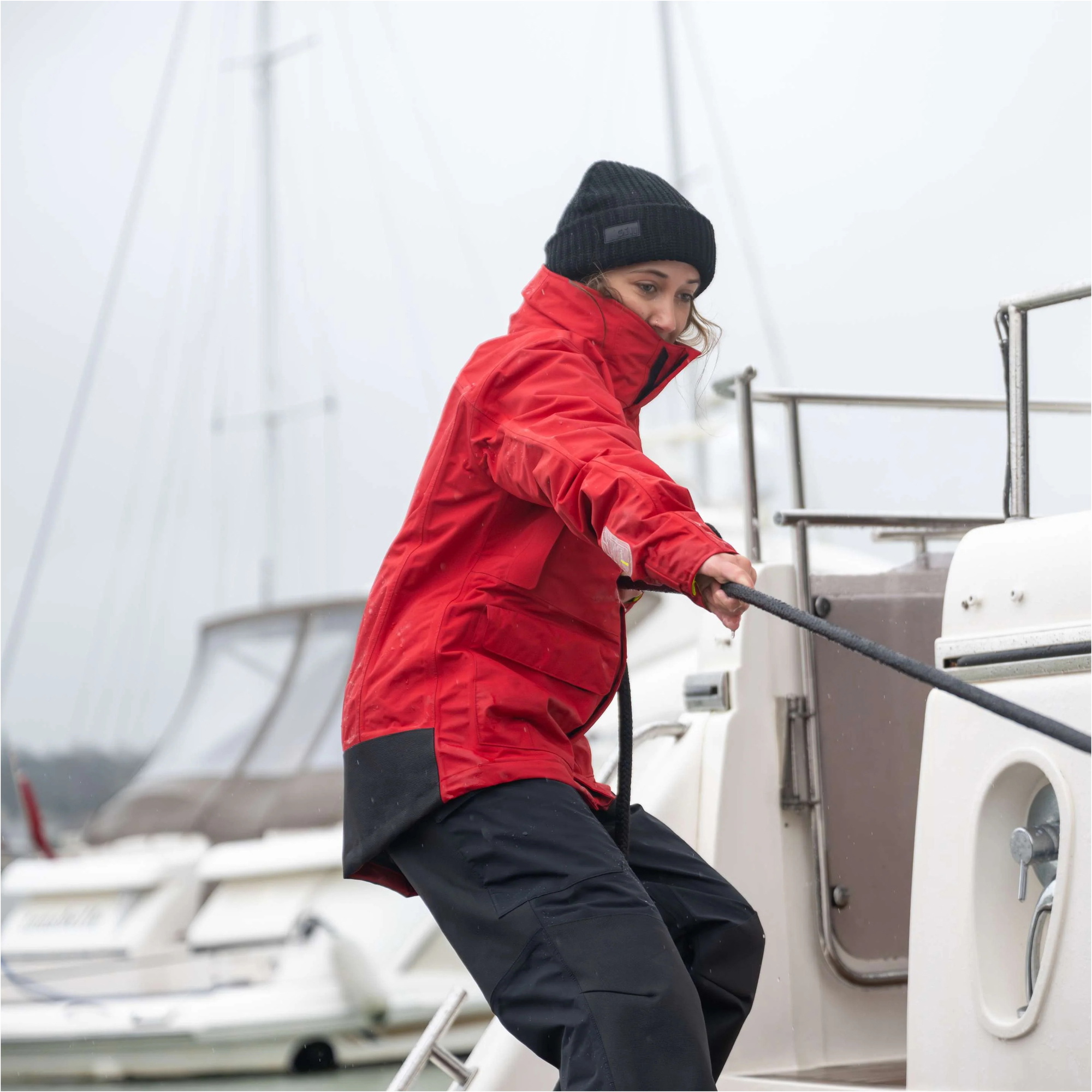 2026 Gill Womens OS3 Coastal Cruising Sailing Jacket OS34JW - Red